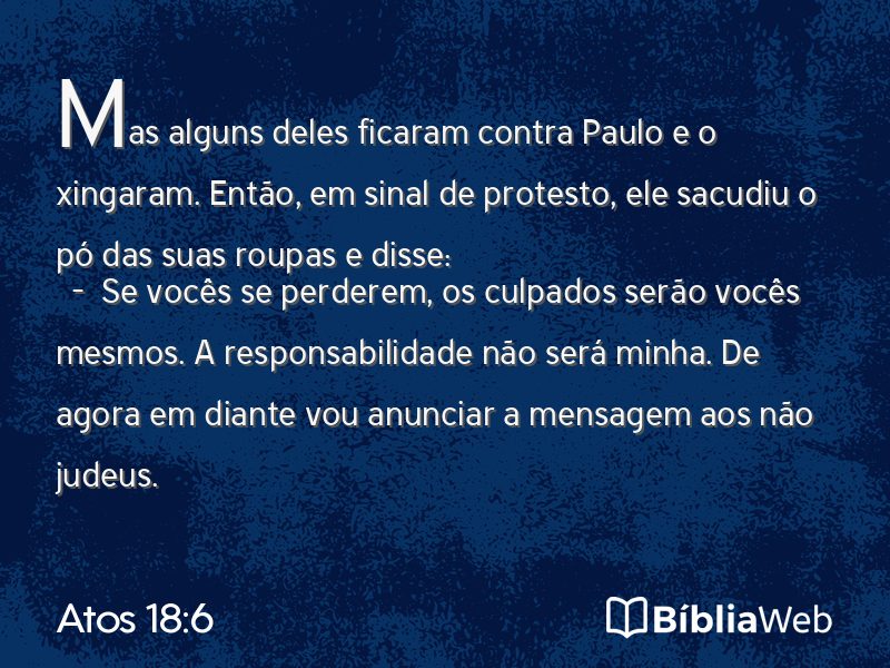 Atos 18:6 em imagem para compartilhar