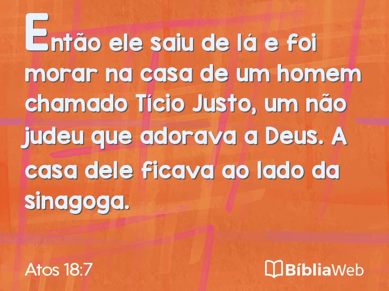 Atos 18:7 em imagem para compartilhar