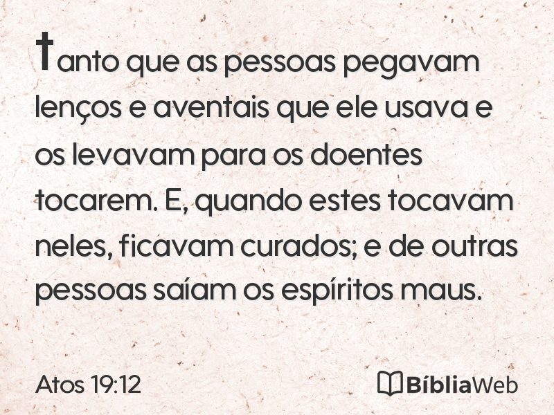 Atos 19:12 em imagem para compartilhar