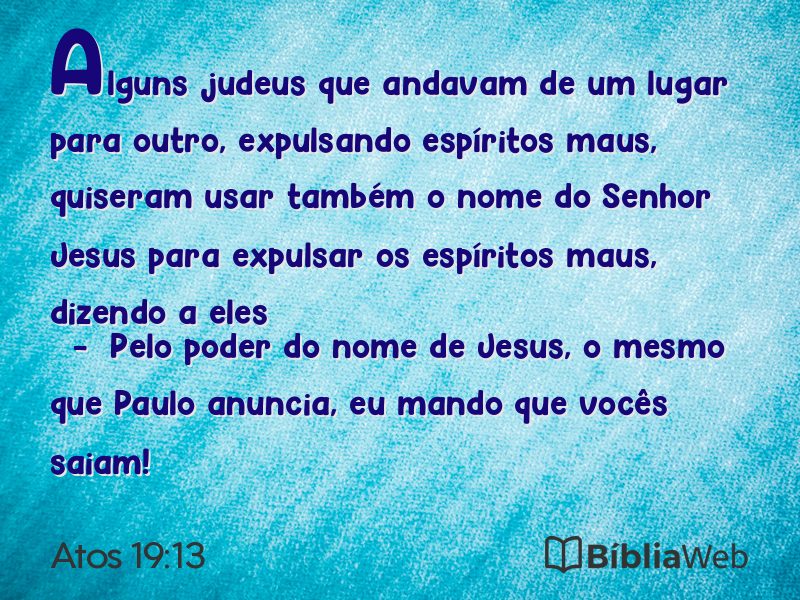 Atos 19:13 em imagem para compartilhar