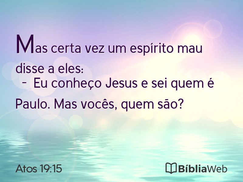 Atos 19:15 em imagem para compartilhar