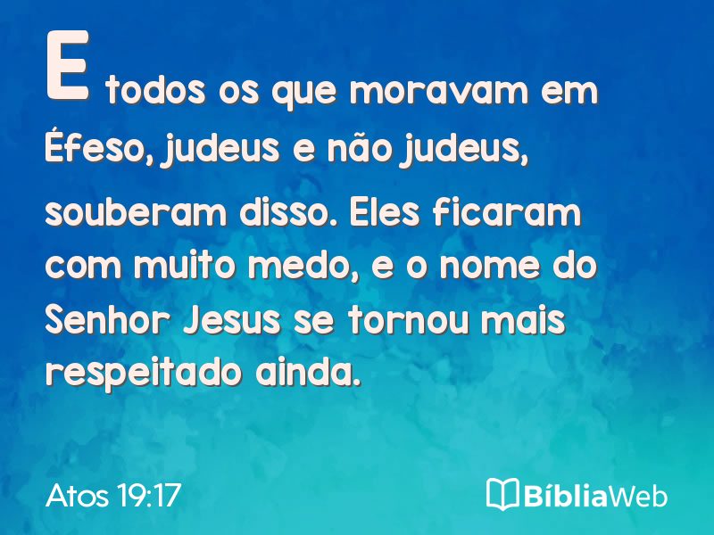 Atos 19:17 em imagem para compartilhar