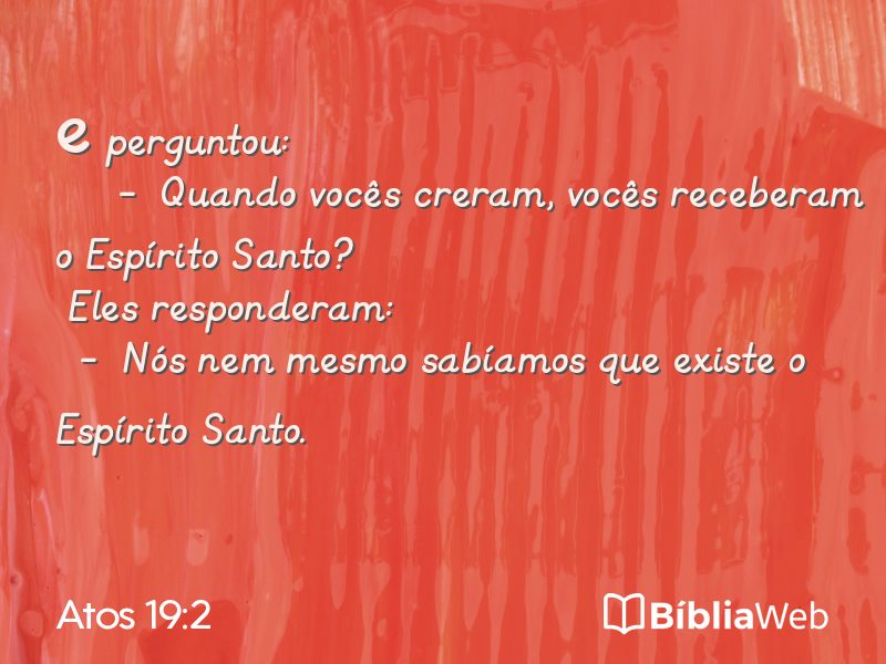 Atos 19:2 em imagem para compartilhar