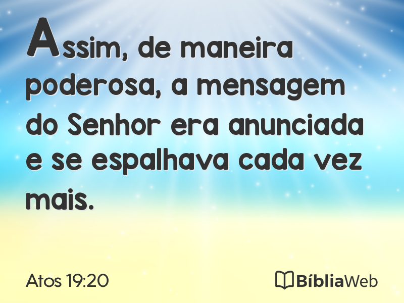 Atos 19:20 em imagem para compartilhar