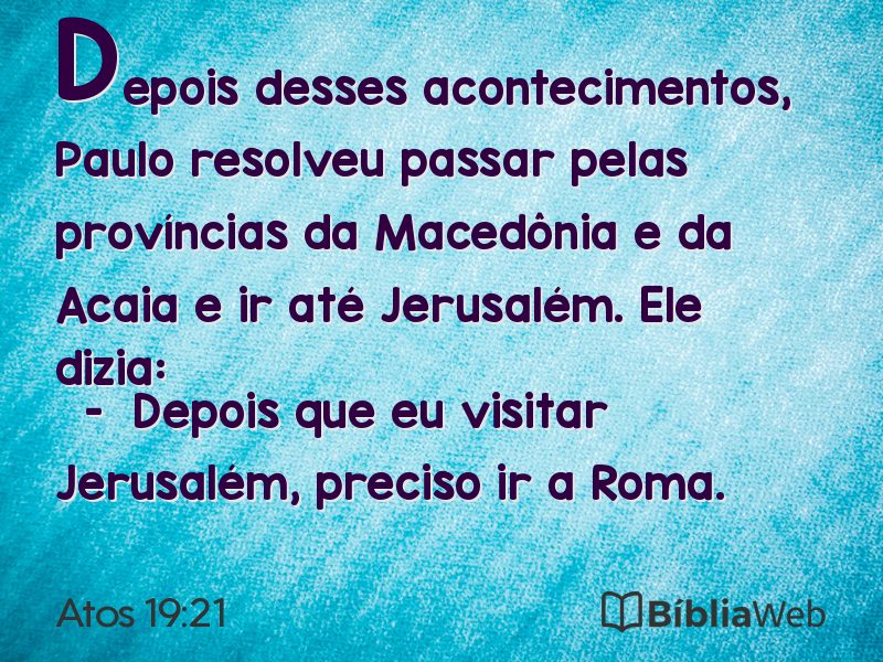 Atos 19:21 em imagem para compartilhar