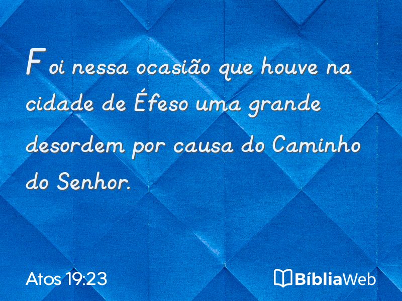 Atos 19:23 em imagem para compartilhar