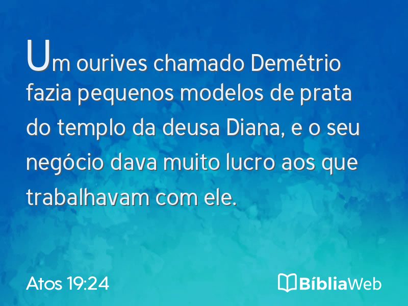 Atos 19:24 em imagem para compartilhar
