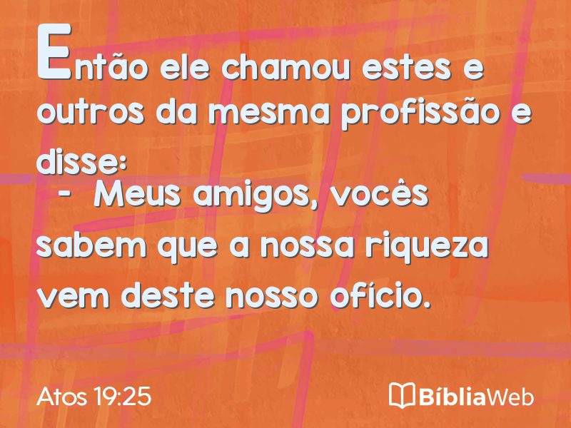 Atos 19:25 em imagem para compartilhar