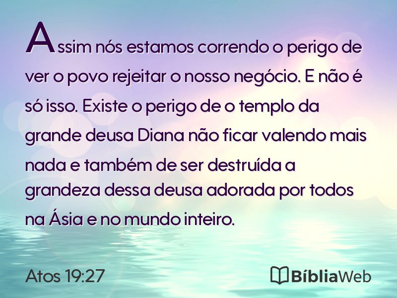 Atos 19:27 em imagem para compartilhar