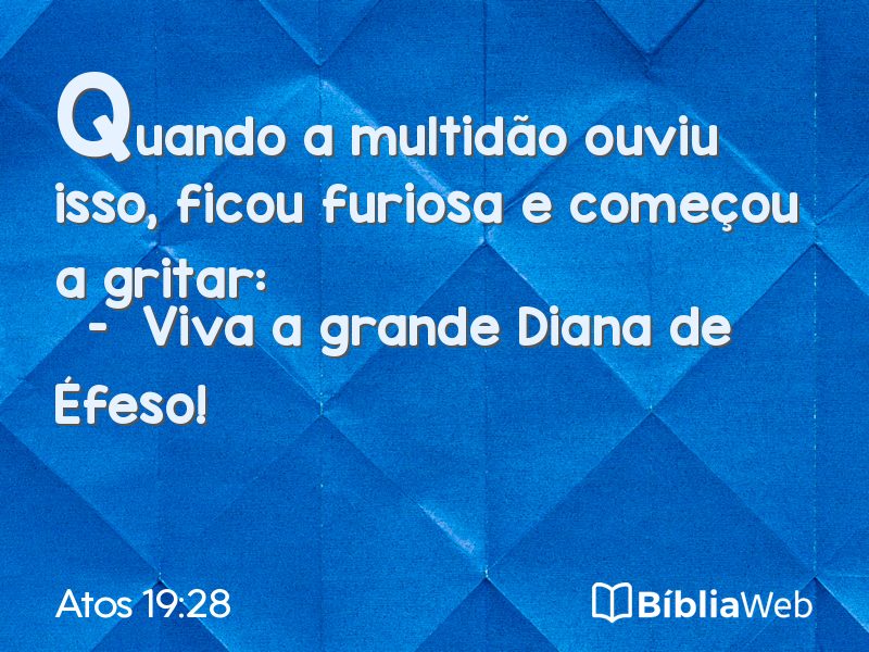 Atos 19:28 em imagem para compartilhar
