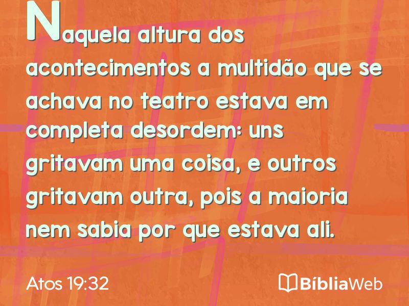 Atos 19:32 em imagem para compartilhar