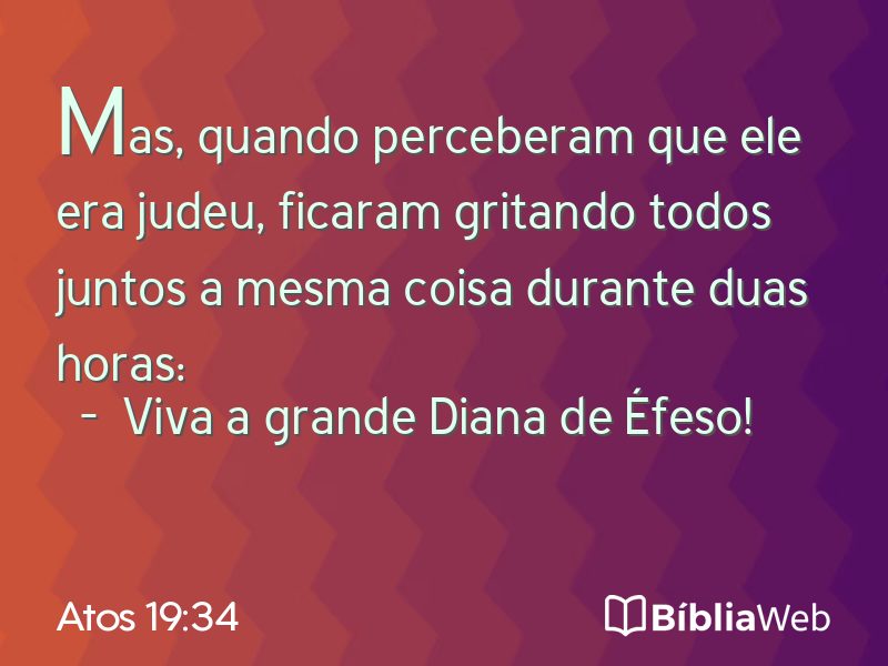 Atos 19:34 em imagem para compartilhar