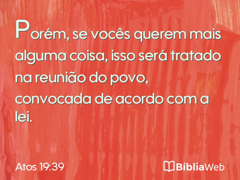 Atos 19:39 em imagem para compartilhar