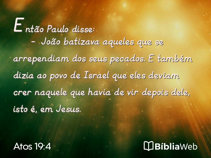 Atos 19:4 em imagem para compartilhar