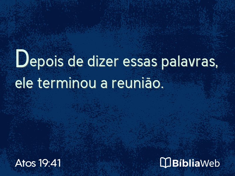 Atos 19:41 em imagem para compartilhar