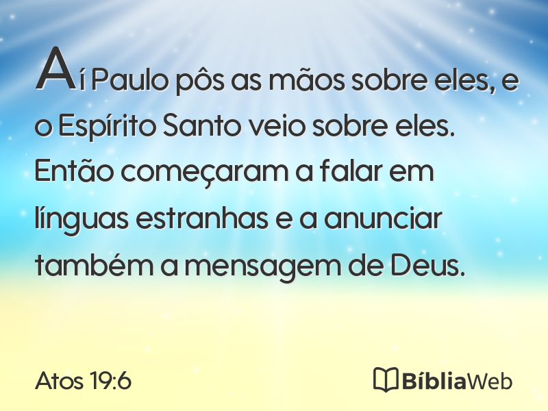 Atos 19:6 em imagem para compartilhar