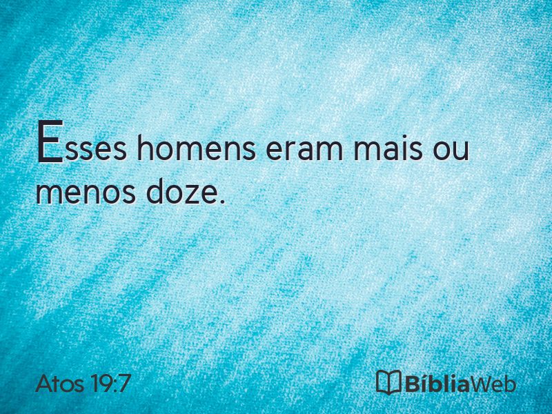 Atos 19:7 em imagem para compartilhar