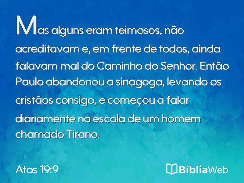 Atos 19:9 em imagem para compartilhar
