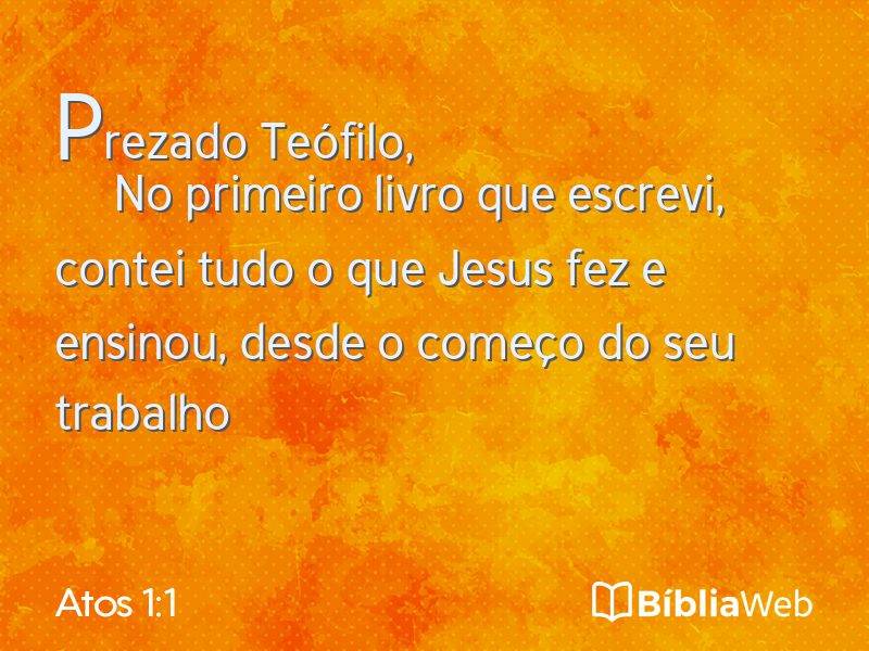 Atos 1:1 em imagem para compartilhar