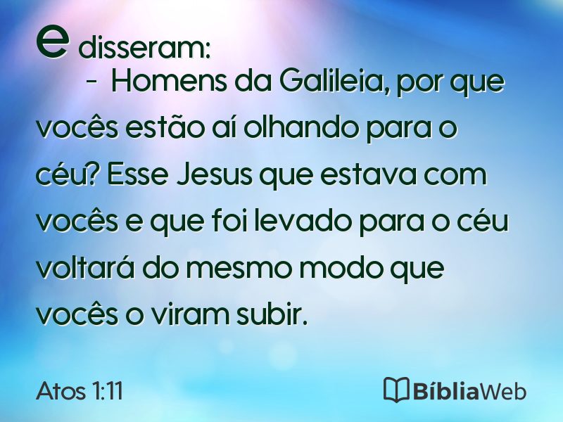 Atos 1:11 em imagem para compartilhar