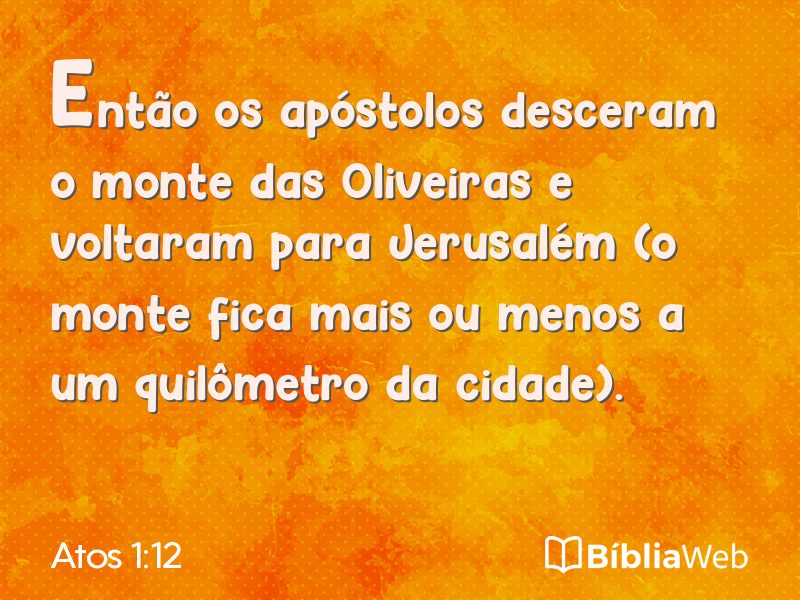 Atos 1:12 em imagem para compartilhar