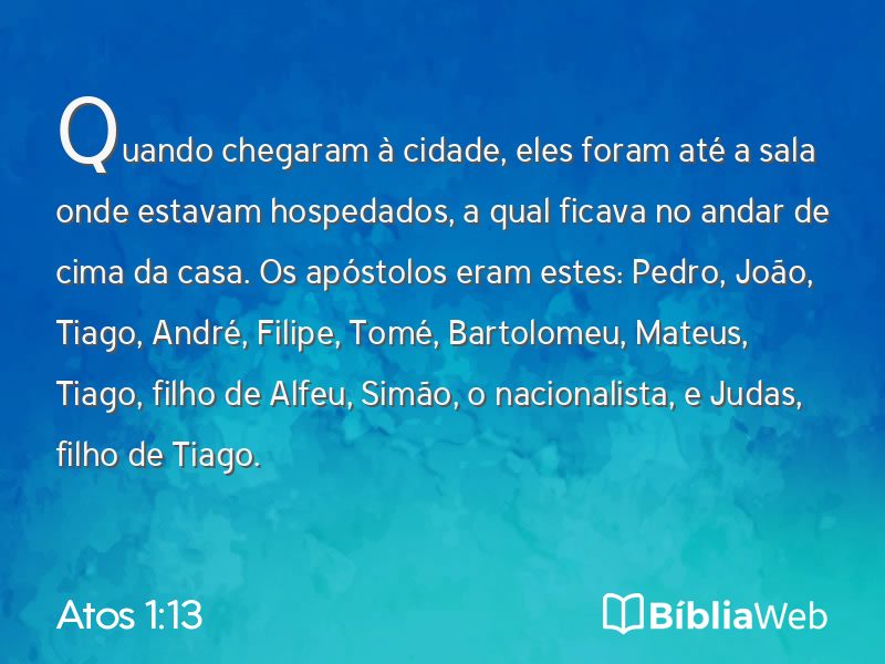 Atos 1:13 em imagem para compartilhar