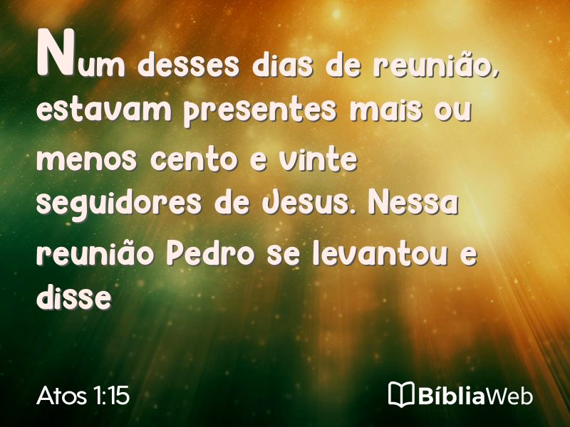 Atos 1:15 em imagem para compartilhar