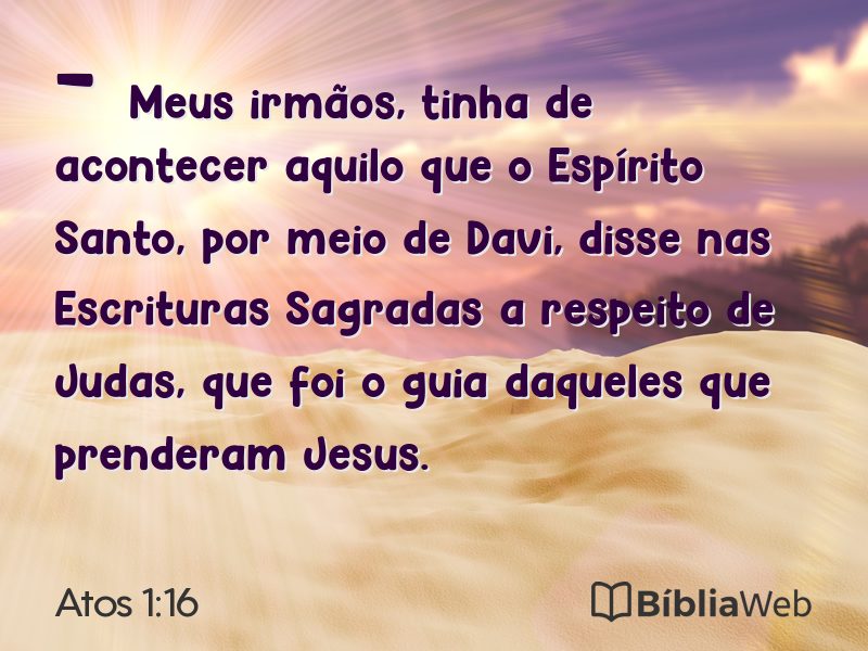 Atos 1:16 em imagem para compartilhar