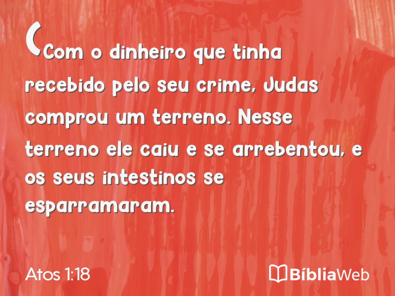 Atos 1:18 em imagem para compartilhar