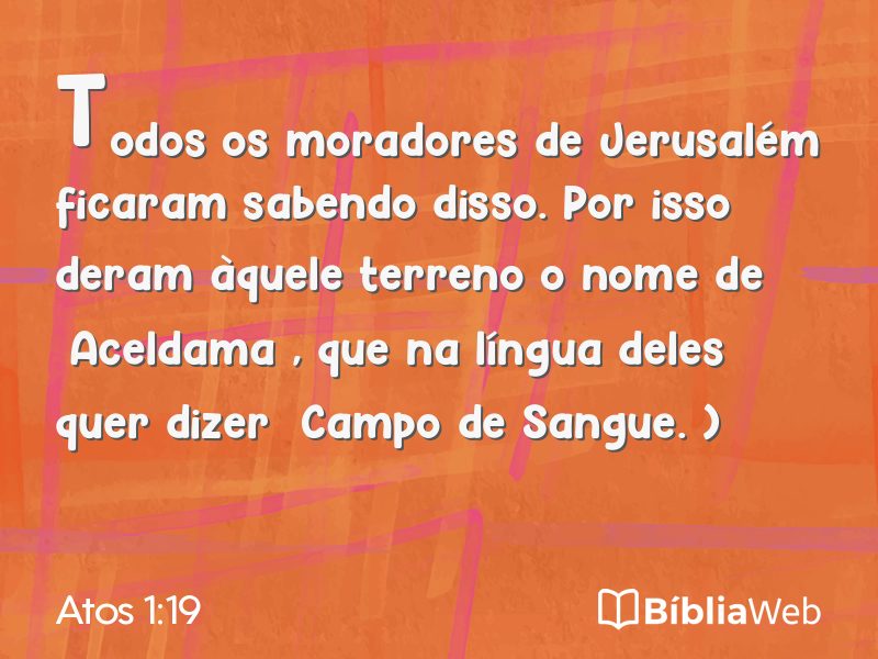 Atos 1:19 em imagem para compartilhar