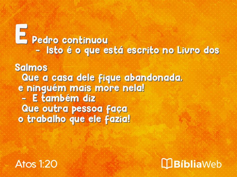 Atos 1:20 em imagem para compartilhar