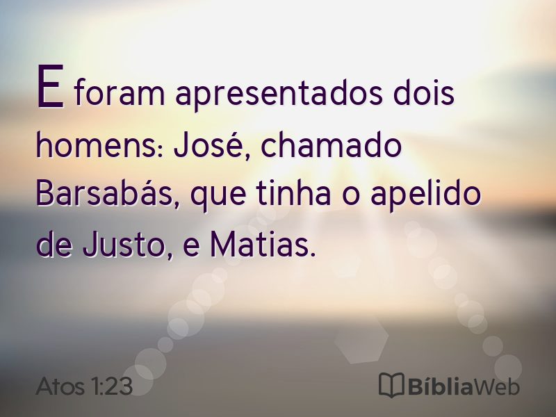 Atos 1:23 em imagem para compartilhar