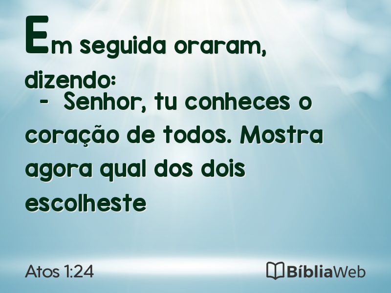 Atos 1:24 em imagem para compartilhar
