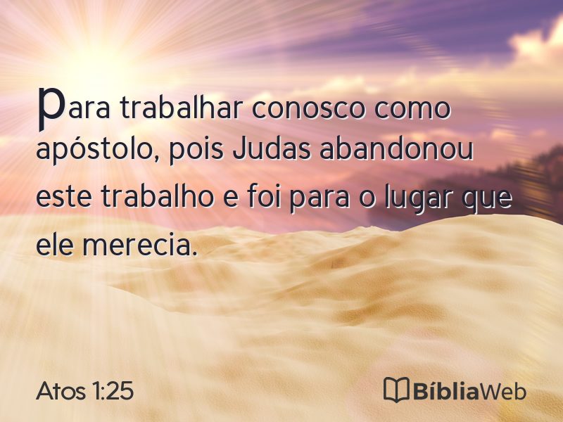 Atos 1:25 em imagem para compartilhar