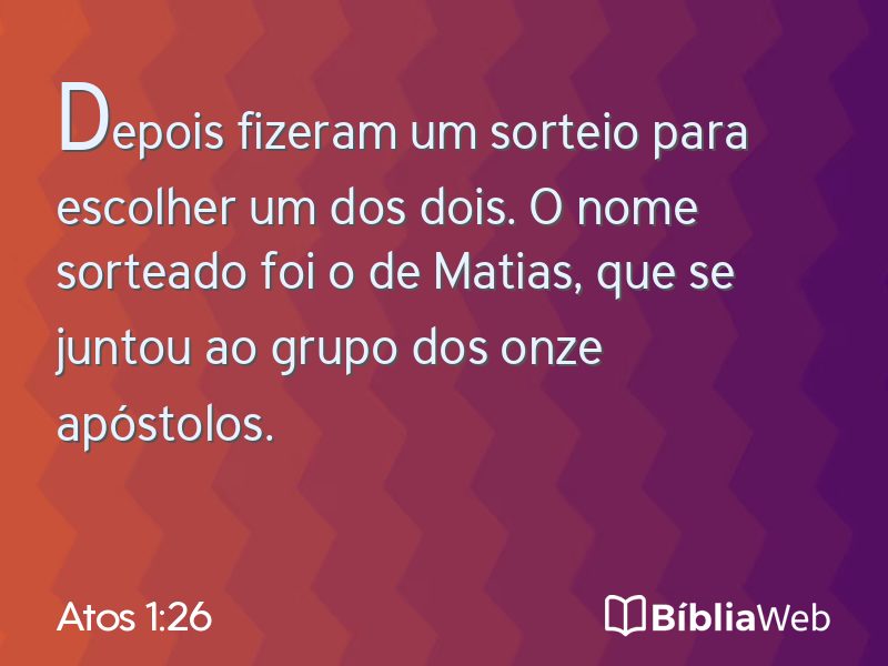 Atos 1:26 em imagem para compartilhar