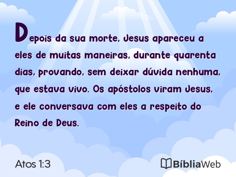Atos 1:3 em imagem para compartilhar