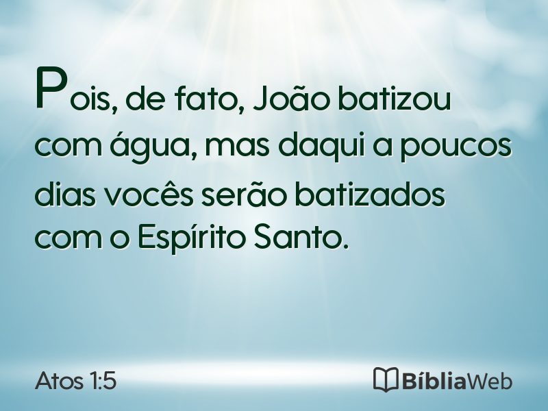 Atos 1:5 em imagem para compartilhar