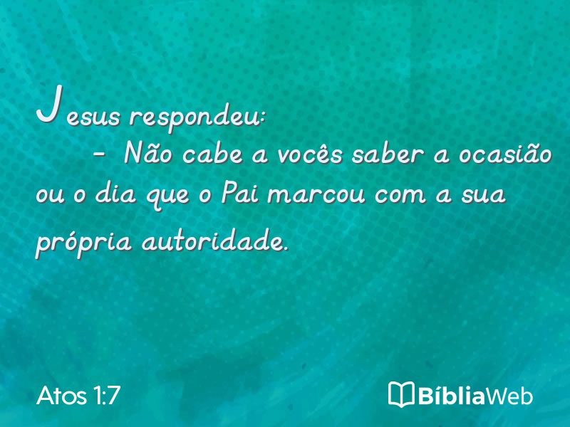 Atos 1:7 em imagem para compartilhar