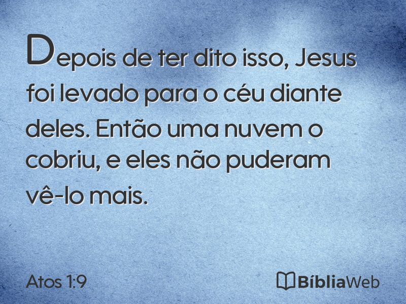 Atos 1:9 em imagem para compartilhar