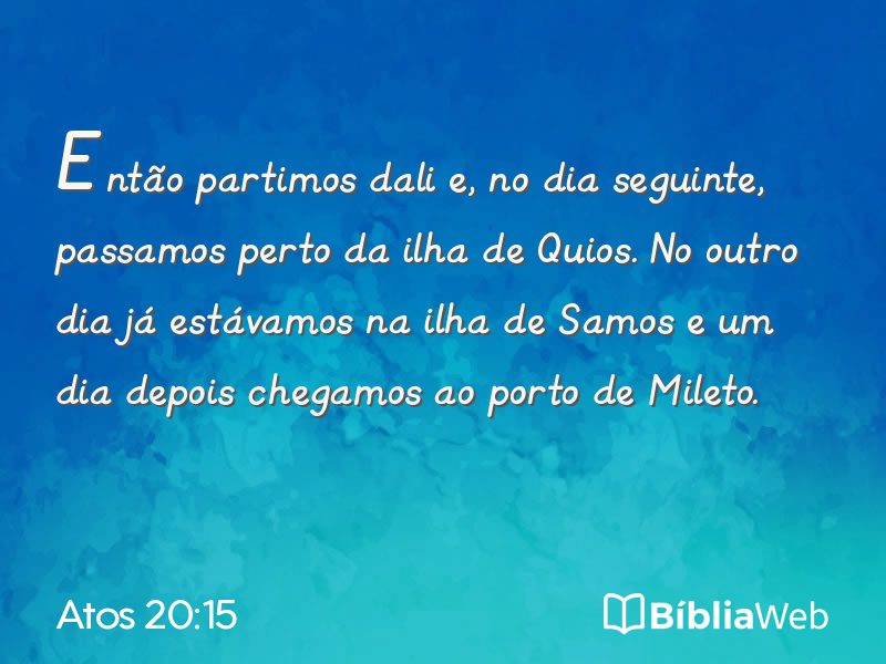 Atos 20:15 em imagem para compartilhar