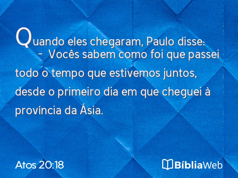 Atos 20:18 em imagem para compartilhar
