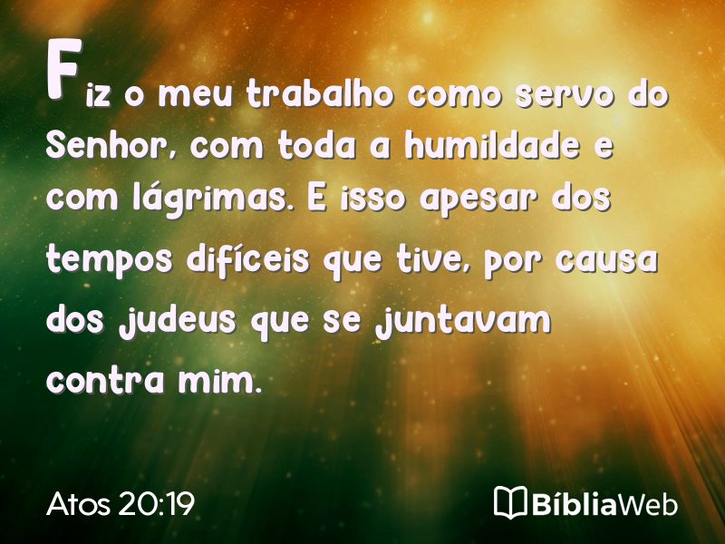Atos 20:19 em imagem para compartilhar