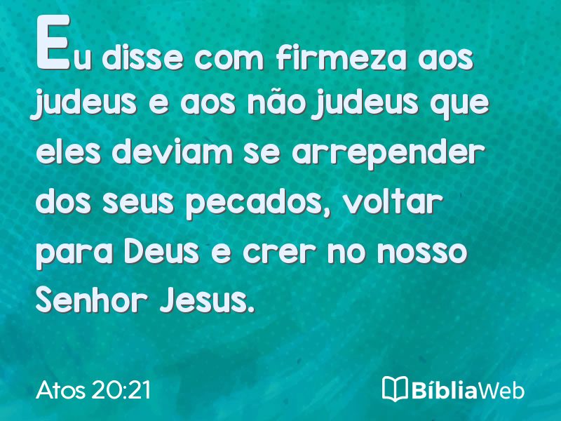 Atos 20:21 em imagem para compartilhar