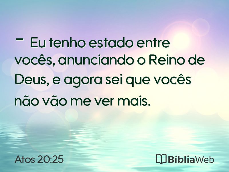 Atos 20:25 em imagem para compartilhar