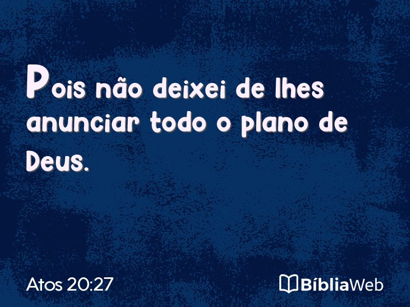 Atos 20:27 em imagem para compartilhar