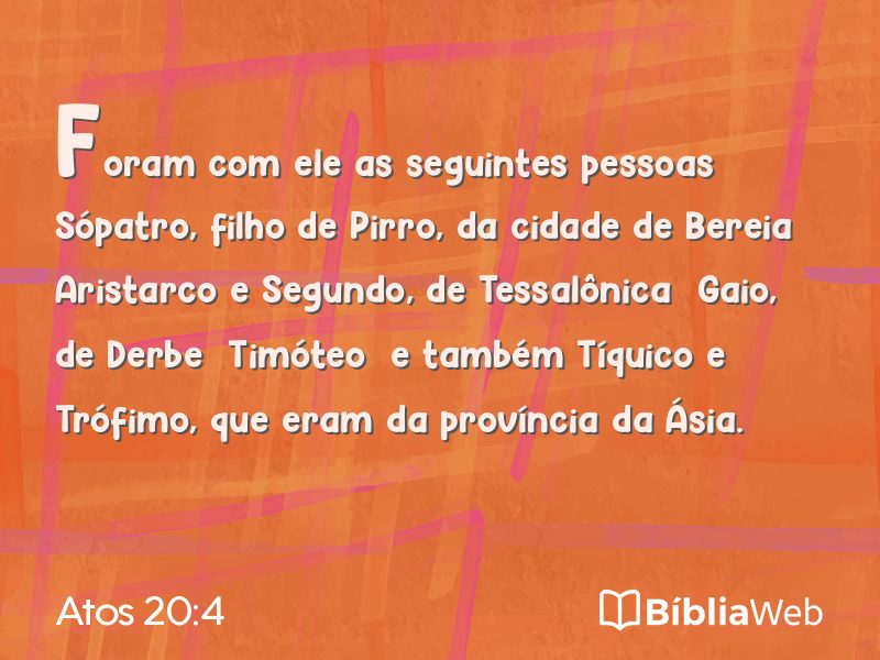 Atos 20:4 em imagem para compartilhar