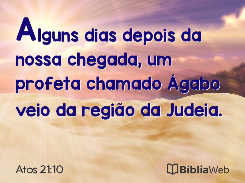 Atos 21:10 em imagem para compartilhar