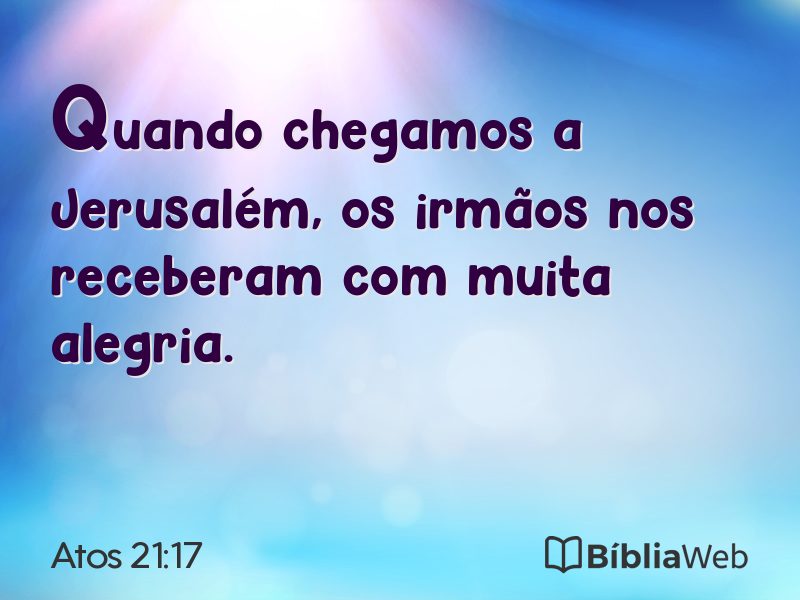 Atos 21:17 em imagem para compartilhar