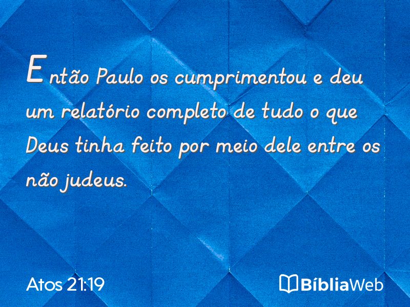 Atos 21:19 em imagem para compartilhar