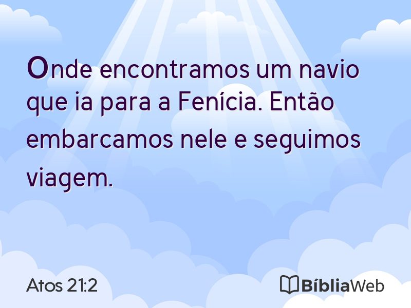 Atos 21:2 em imagem para compartilhar